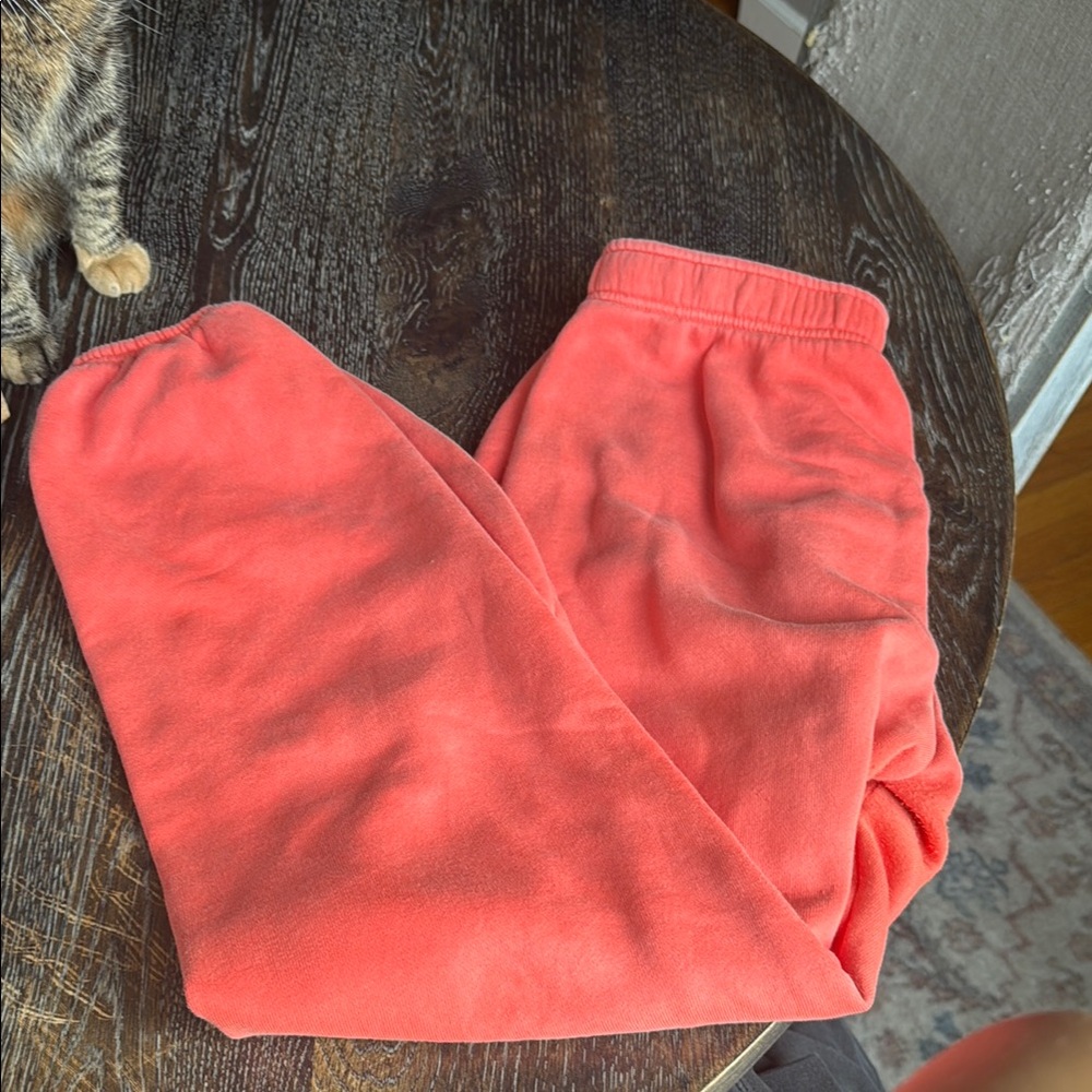 Aerie Pink Track Pants with Elastic Waistband